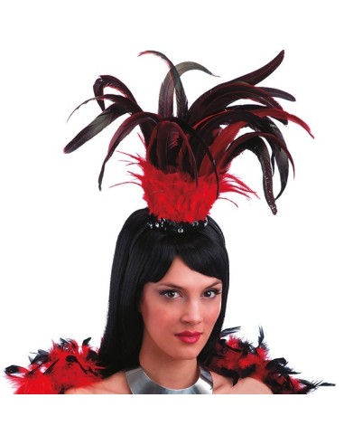 COPRICAPO IN PIUMA ROSSO/NERO Prezzo 5,40 €