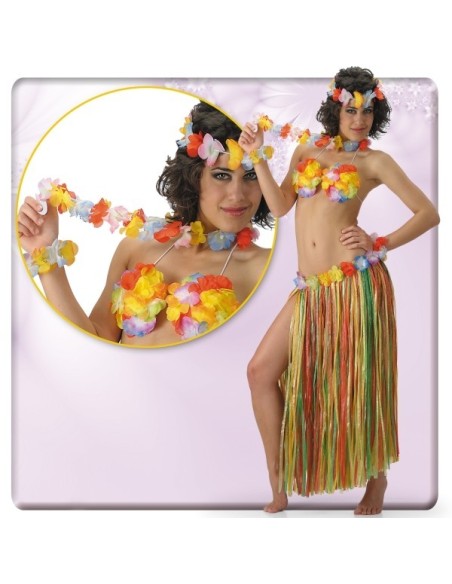 COLLANA FIORI IN STOFFA. Prezzo 0,90 €