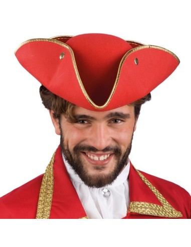 CAPPELLO TRICORNO ROSSO IN FELTRO Prezzo 5,60 €