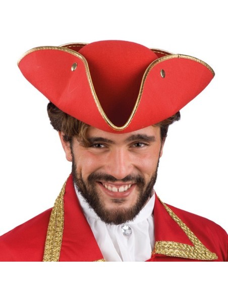 CAPPELLO TRICORNO ROSSO IN FELTRO Prezzo 5,60 €