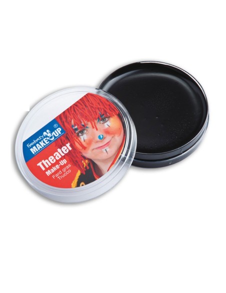 Cerone nero teatrale professionale in vasetto aperto da 25 grammi per trucco artistico Halloween