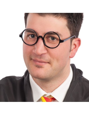 Occhiali tondi neri senza lenti per costume Harry Potter e travestimenti magici