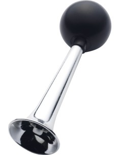 Trombetta da clown con corpo metallico e bulbo nero per accessori costume circo