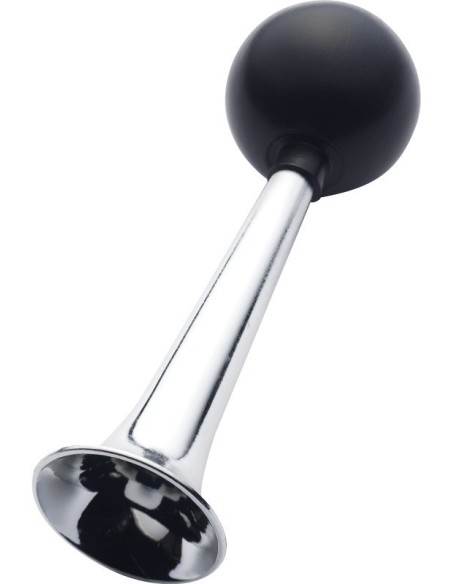 Trombetta da clown con corpo metallico e bulbo nero per accessori costume circo