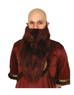 Barba finta castana lunghissima per costume maschile travestimento accessorio teatrale