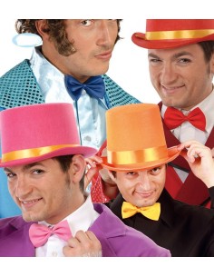 Papillon colorati assortiti rosso blu giallo viola rosa per costumi e feste a tema