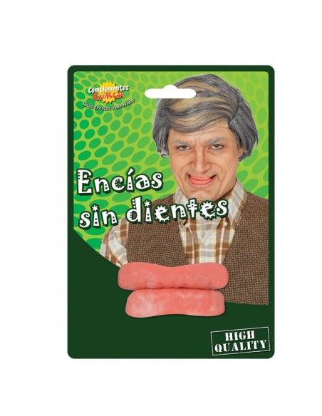 Gengive finte senza denti rosa per travestimenti comici e costumi Halloween