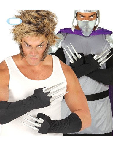 Artigli di Wolverine indossati per costume da supereroe X-Men Marvel cosplay
