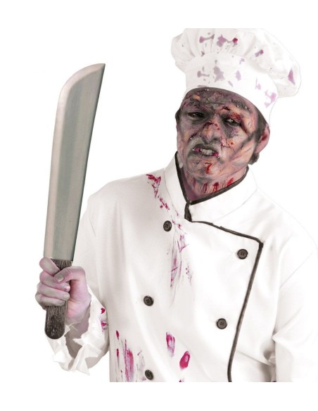 Machete da 53 cm per costumi horror Halloween con impugnatura realistica