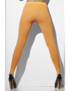 Collant opaco arancione donna per costumi Halloween e feste a tema